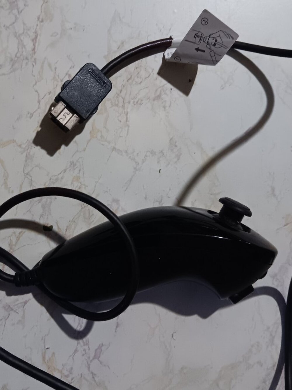 Wii Nunchuck OEM Black Nintendo Brand Controller Tested